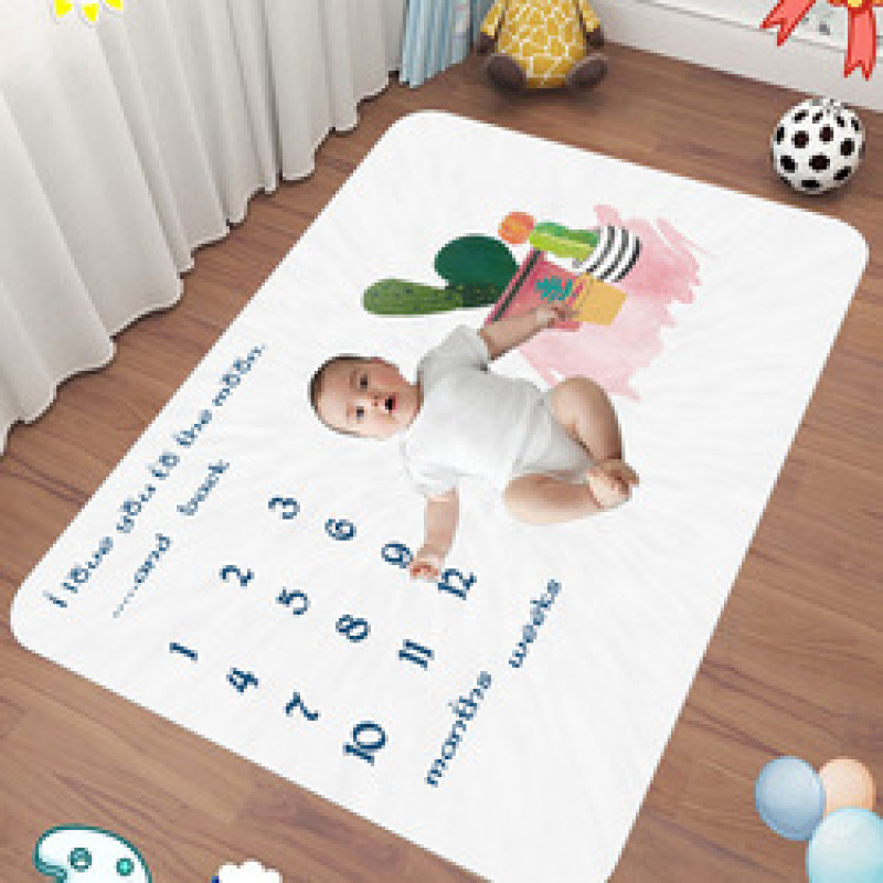 Newborn Baby Monthly Growth Photography Props Background Cloth for Rug Baby Boy Girls Photography Accessories Milestone Blanket/