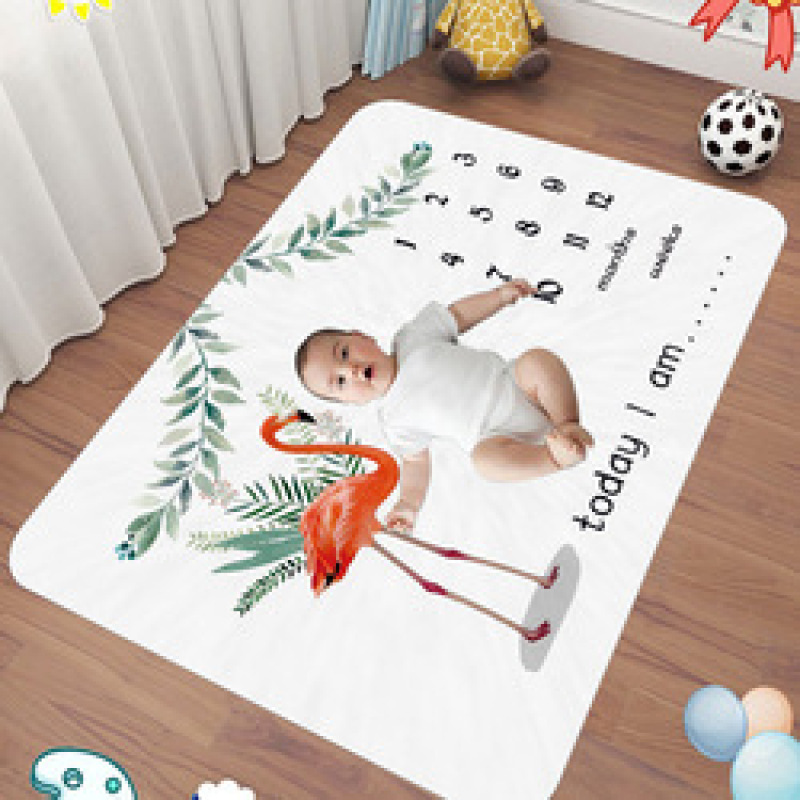 Newborn Baby Monthly Growth Photography Props Background Cloth for Rug Baby Boy Girls Photography Accessories Milestone Blanket/