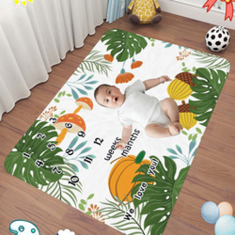 Newborn Baby Monthly Growth Photography Props Background Cloth for Rug Baby Boy Girls Photography Accessories Milestone Blanket/