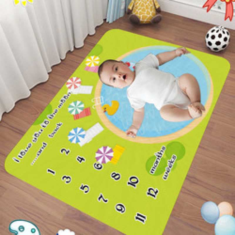 Newborn Baby Monthly Growth Photography Props Background Cloth for Rug Baby Boy Girls Photography Accessories Milestone Blanket/