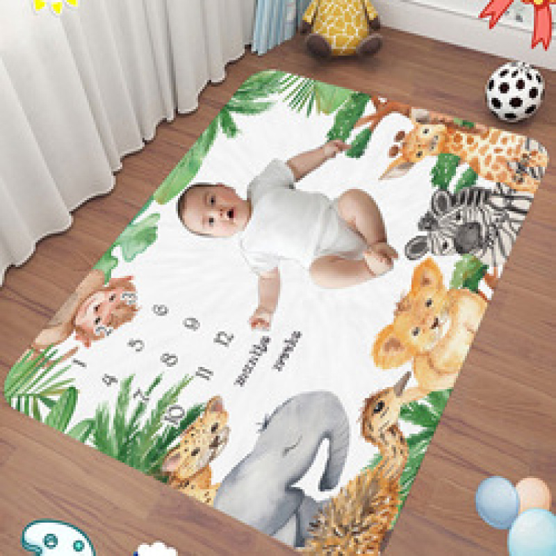 Newborn Baby Monthly Growth Photography Props Background Cloth for Rug Baby Boy Girls Photography Accessories Milestone Blanket/