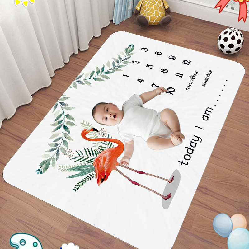 Newborn Baby Monthly Growth Photography Props Background Cloth for Rug Baby Boy Girls Photography Accessories Milestone Blanket/