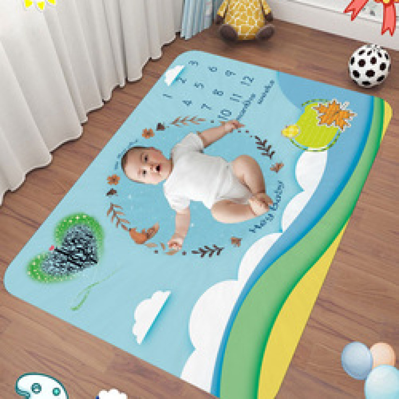Newborn Baby Monthly Growth Photography Props Background Cloth for Rug Baby Boy Girls Photography Accessories Milestone Blanket/