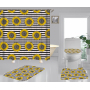 Best Sell Home Decor Sunflower Pattern Waterproof Shower Curtain, Durable Digital Print Polyester Fabric Bathroom Curtain/