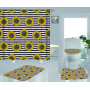 Best Sell Home Decor Sunflower Pattern Waterproof Shower Curtain, Durable Digital Print Polyester Fabric Bathroom Curtain/