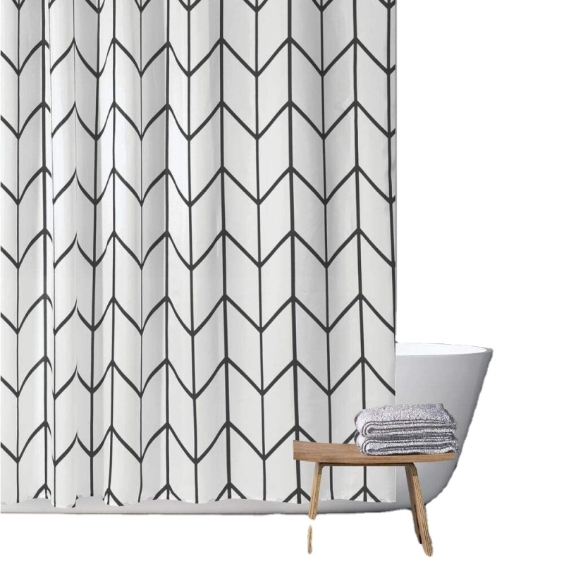 Simple waterproof shower curtain,Thickened polyester shower curtain fabric/