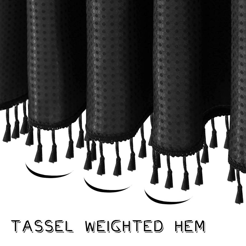 Bohomia Shower Curtains for Bathroom, Modern Waterproof Bath Curtains With Tassel$