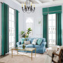 High-grade Thick Plaid Curtain Cloth Nordic Custom Stitching Curtain Head Villa Living Room Bedroom,100% Products  In China/