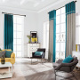 High-grade Thick Plaid Curtain Cloth Nordic Custom Stitching Curtain Head Villa Living Room Bedroom,100% Products  In China/
