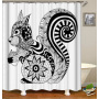 Drop Shipping 2021 Most Popular Minimalist Design Painted Elephant, 180*180cm Size Customized Design Shower Curtain#