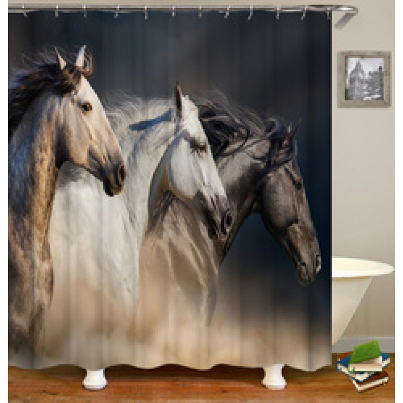 Drop Shipping 2021 Most Popular Minimalist Design Painted Elephant, 180*180cm Size Customized Design Shower Curtain#