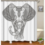 Drop Shipping 2021 Most Popular Minimalist Design Painted Elephant, 180*180cm Size Customized Design Shower Curtain#