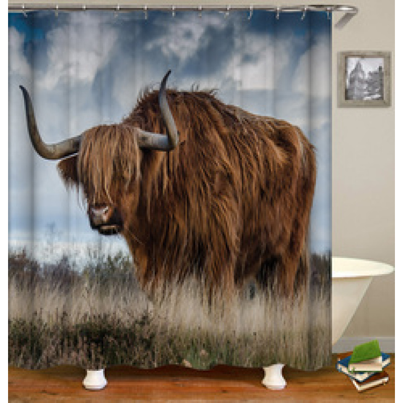 Drop Shipping 2021 Most Popular Minimalist Design Painted Elephant, 180*180cm Size Customized Design Shower Curtain#