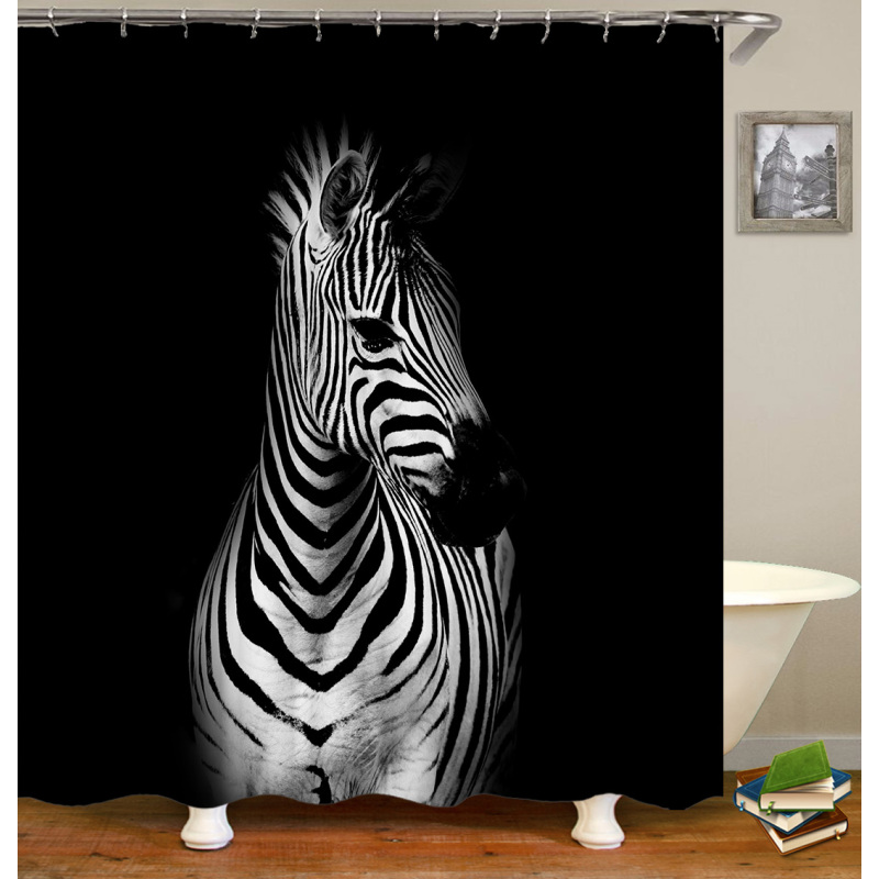 Drop Shipping 2021 Most Popular Minimalist Design Painted Elephant, 180*180cm Size Customized Design Shower Curtain#