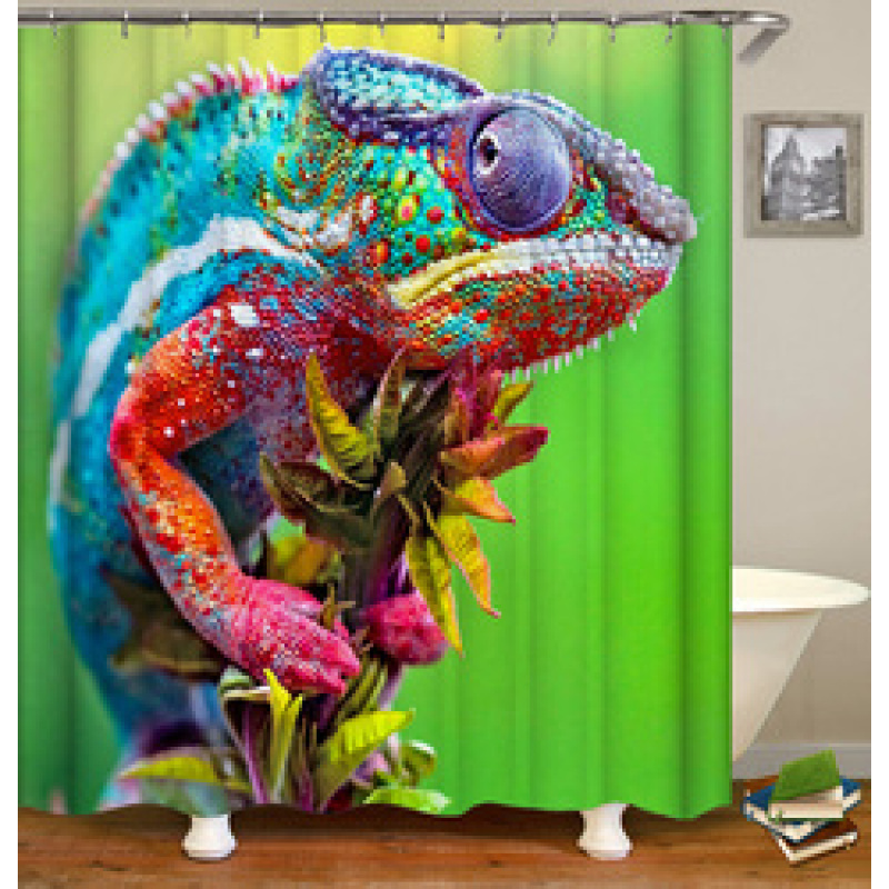 Drop Shipping 2021 Most Popular Minimalist Design Painted Elephant, 180*180cm Size Customized Design Shower Curtain#