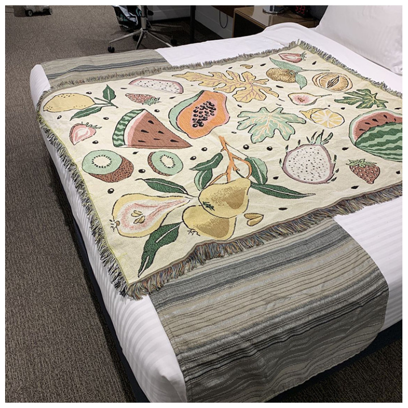 Fruits Thick Tapestry blanket Original design ins Nordic Throw Blanket Bedding Sheet Sofa Cover For Home decoration bedroom/