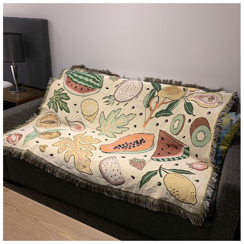 Fruits Thick Tapestry blanket Original design ins Nordic Throw Blanket Bedding Sheet Sofa Cover For Home decoration bedroom/