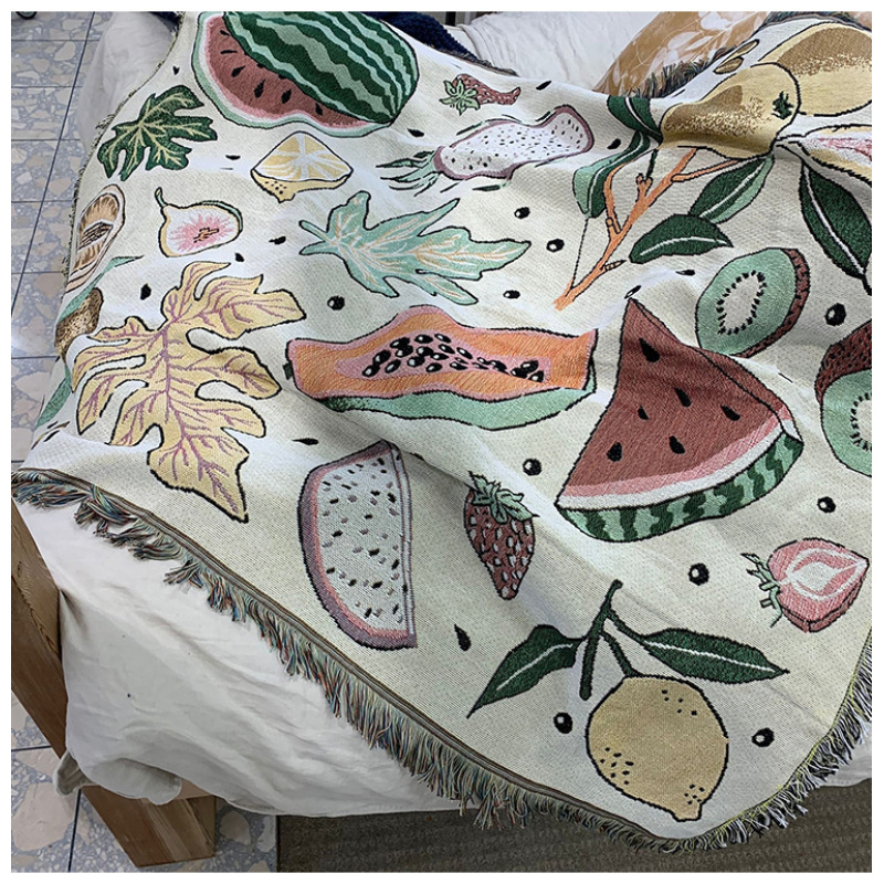 Fruits Thick Tapestry blanket Original design ins Nordic Throw Blanket Bedding Sheet Sofa Cover For Home decoration bedroom/