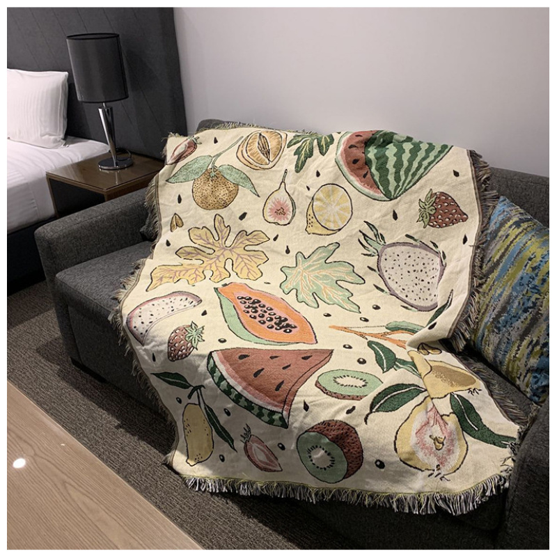 Fruits Thick Tapestry blanket Original design ins Nordic Throw Blanket Bedding Sheet Sofa Cover For Home decoration bedroom/