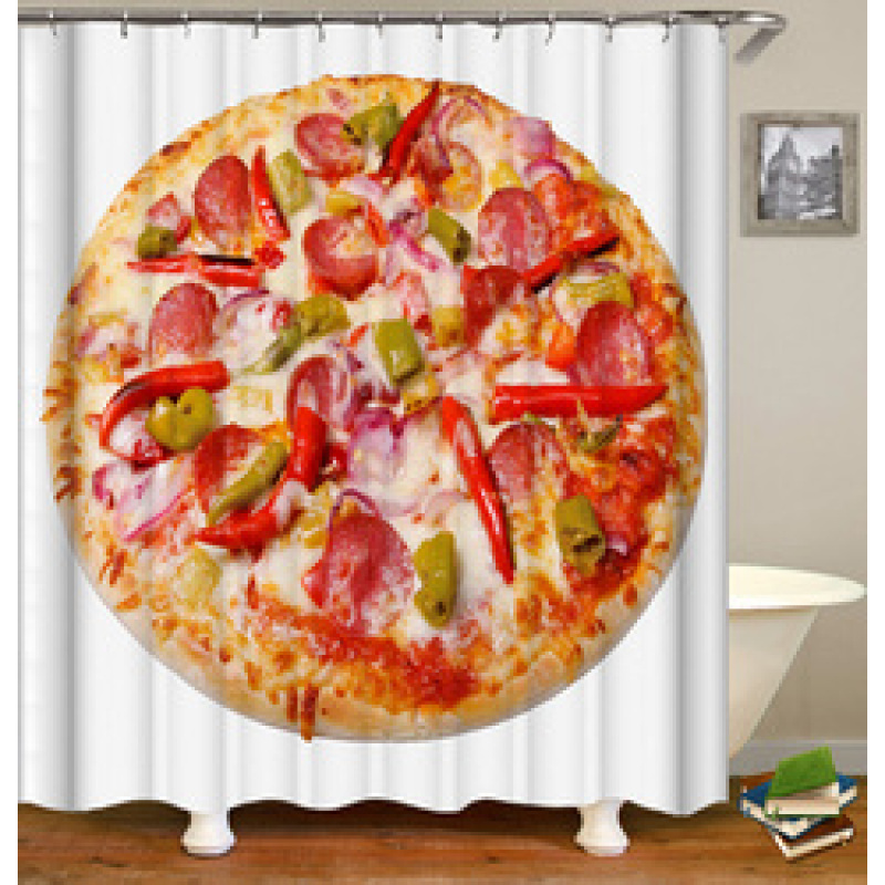 Hot Selling Printed  Many Different Designs 180*180 Bathroom Shower Curtain/