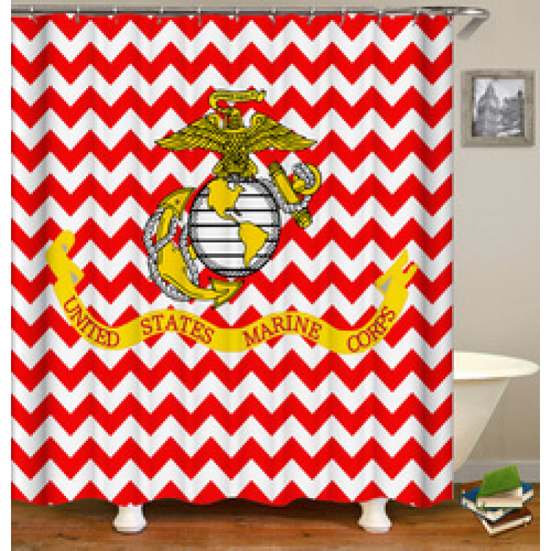 Hot Selling Printed  Many Different Designs 180*180 Bathroom Shower Curtain/