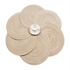 Round Braided Placemats Set, Round Table Mats for Dining Tables, Table Mats Set