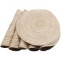 라운드 브레이드 플레이스매트 세트, 식탁용 원탁 매트, 테이블 매트 세트