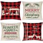 Best Throw Pillow Covers Christmas Decorative Couch Pillow Cases Cotton Linen Pillowcases /