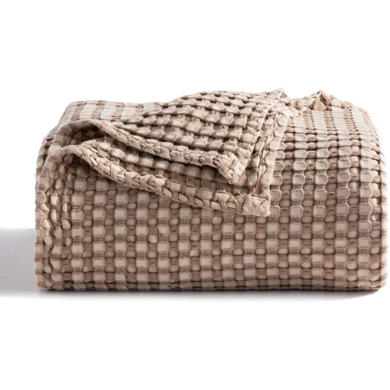 Waffle Plaid Blankets for Bed Sofa Throws Cotton Yarn Towel Blanket for Kids Adult Summer Air Conditioning Quilt Bedspread
