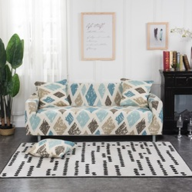 Plant Printed Sofa Cover Modern Style Stretch Slipcover Seat Cover For Couch Sofa 4 3 2 1 Double Seats Stretch With Armrest/