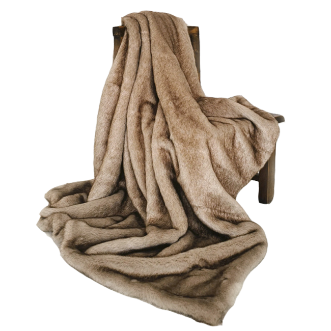 Double Layers Faux Fur Blanket European Fluffy Shaggy Sofa Blanket  Bedspread  Warm Bedding Sheet Cozy Throw Blanket/