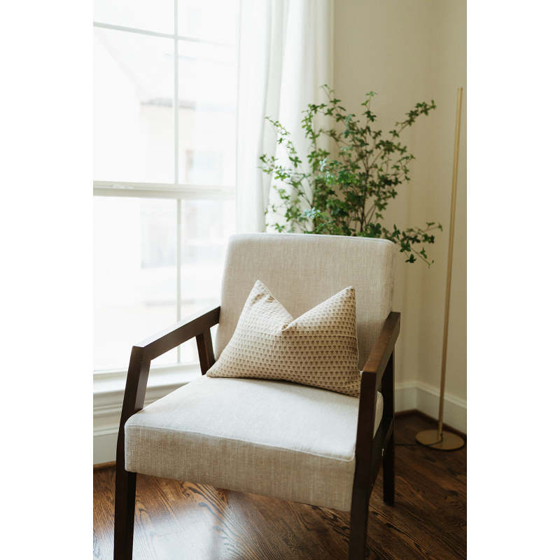 Classy Design Light Brown warm neutrals Floral Printed Pillow Case Cushion Cover For Living Room