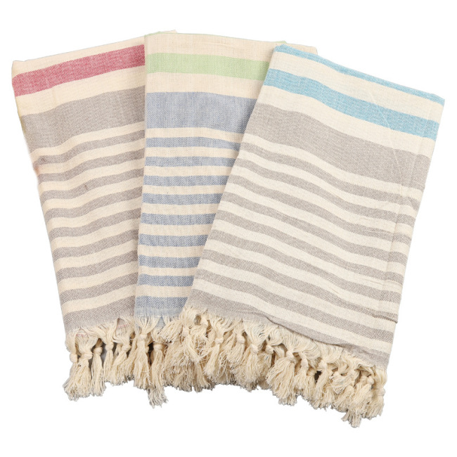 Turkish Beach Towel, Tassel Beach Towels,Soft Towels Cotton Linen Bath Towel*