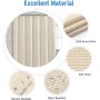 New Cream Waffle Weave Hotel Quality Bathroom 72x72 Inches Shower Curtain, Heavy Duty Fabric Polyester Shower Curtain/