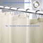 New Cream Waffle Weave Hotel Quality Bathroom 72x72 Inches Shower Curtain, Heavy Duty Fabric Polyester Shower Curtain/