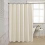 New Cream Waffle Weave Hotel Quality Bathroom 72x72 Inches Shower Curtain, Heavy Duty Fabric Polyester Shower Curtain/