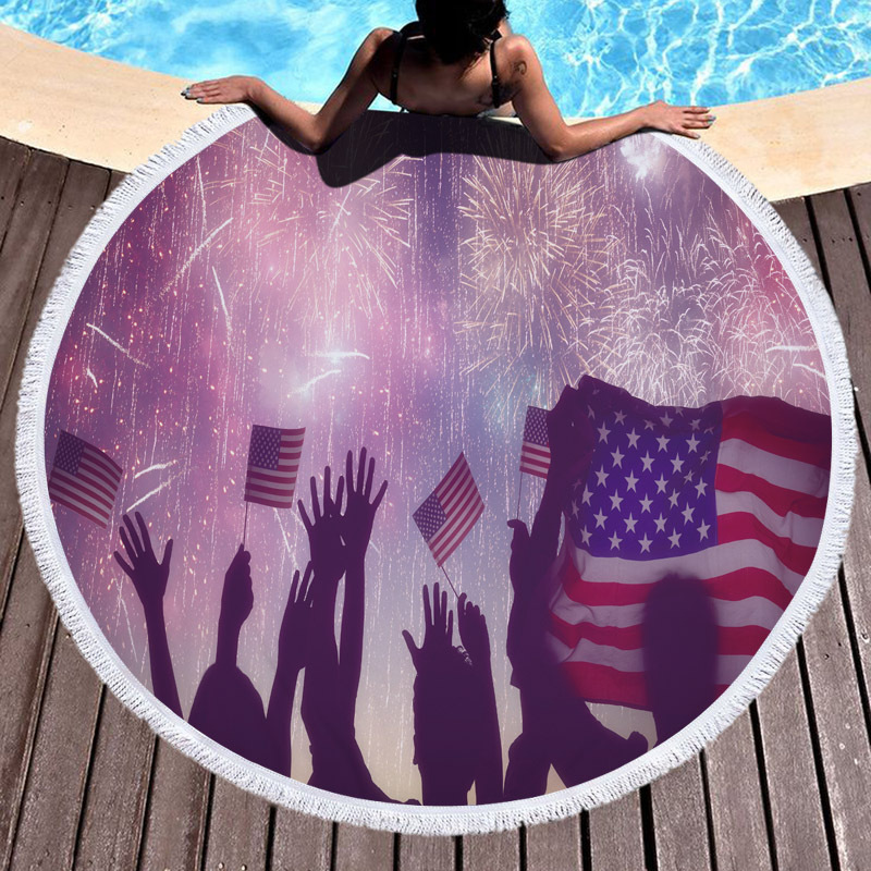 Microfiber National Flag Beach Towel, Beach Towels With Logo Custom Print$