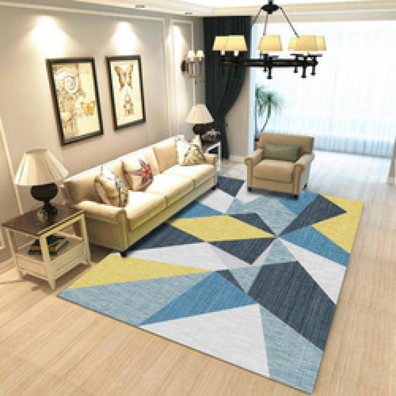 Polyester Printed Big Area Rugs , Carpets With Rubber Backing For Living#