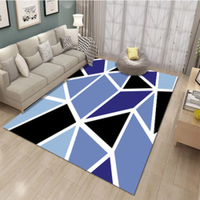 Polyester Printed Big Area Rugs , Carpets With Rubber Backing For Living#