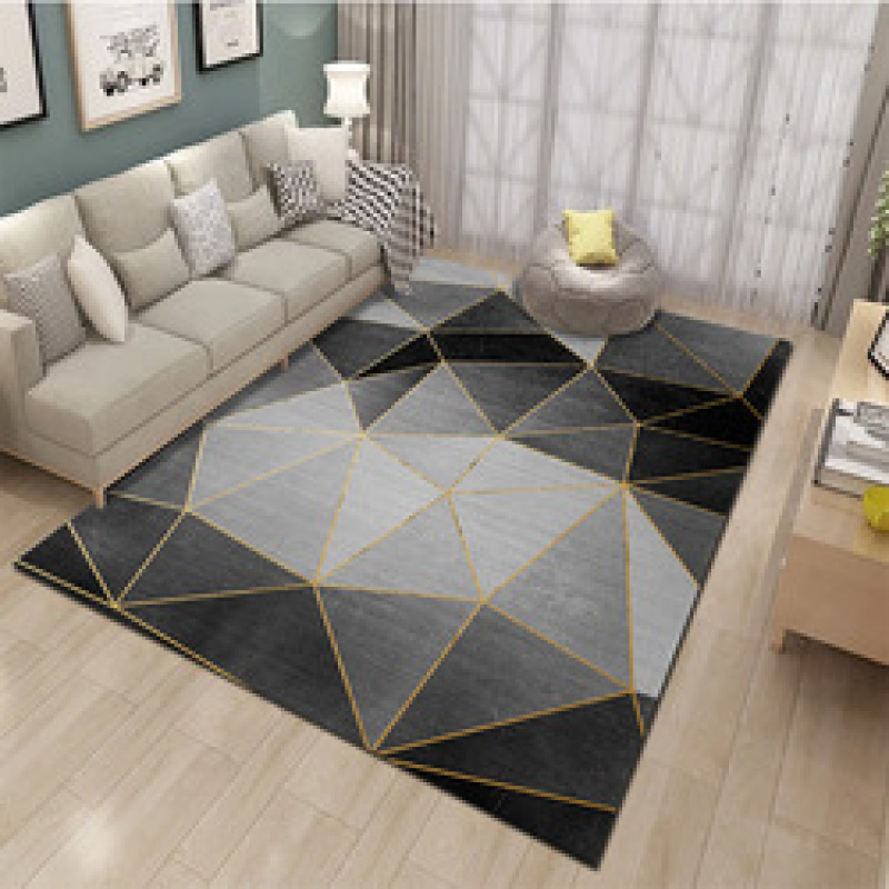 Polyester Printed Big Area Rugs , Carpets With Rubber Backing For Living#