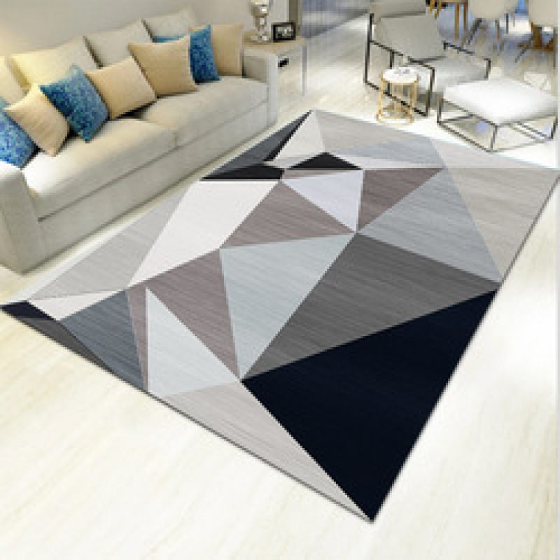 Polyester Printed Big Area Rugs , Carpets With Rubber Backing For Living#