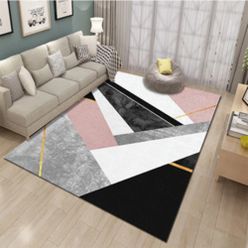 Polyester Printed Big Area Rugs , Carpets With Rubber Backing For Living#