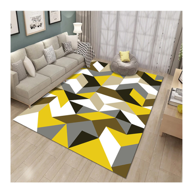 Polyester Printed Big Area Rugs , Carpets With Rubber Backing For Living#