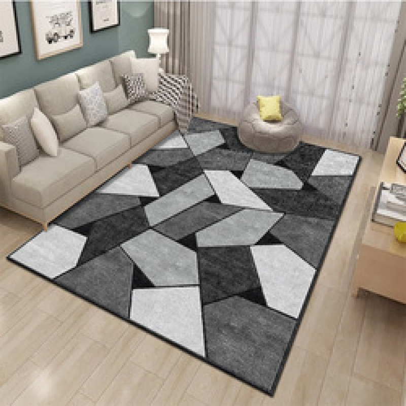 Polyester Printed Big Area Rugs , Carpets With Rubber Backing For Living#