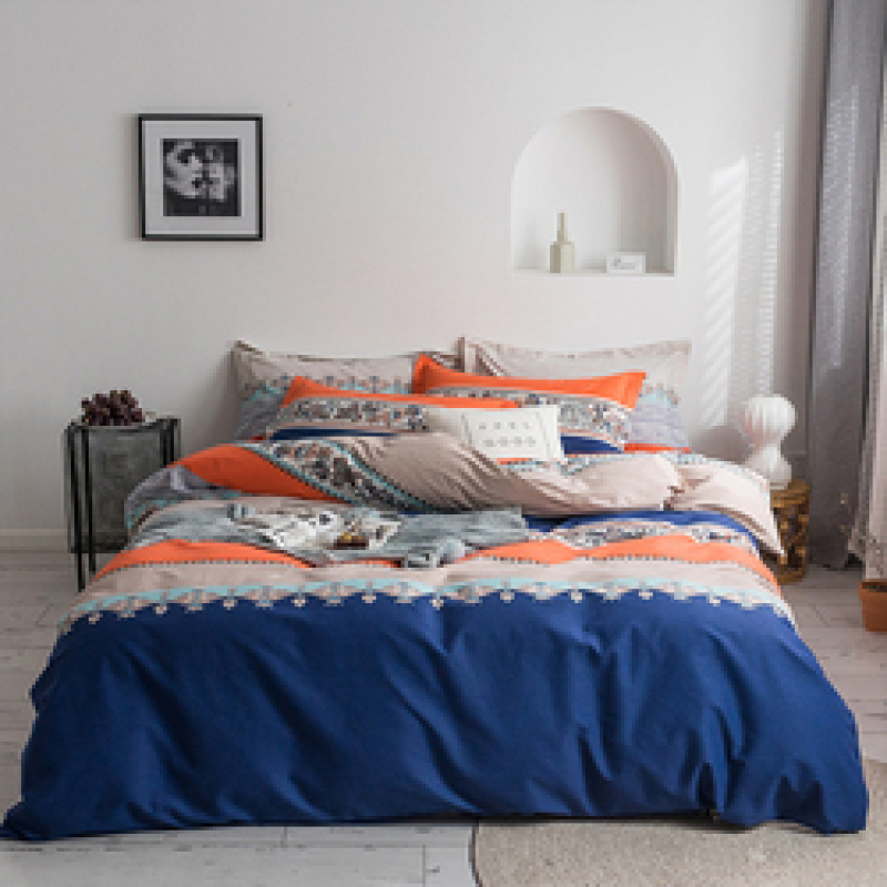 Single Double Bed Custom Print Bedding Set, Autumn And Winter Design Cotton Sanding Bed Sheet Sets/