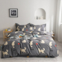 Single Double Bed Custom Print Bedding Set, Autumn And Winter Design Cotton Sanding Bed Sheet Sets/