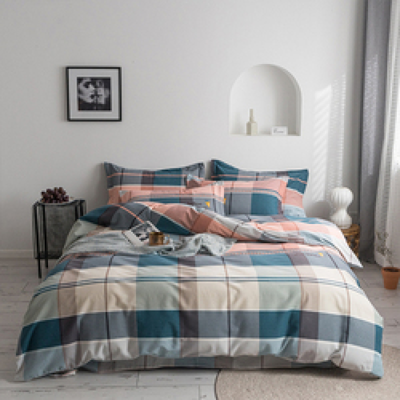 Single Double Bed Custom Print Bedding Set, Autumn And Winter Design Cotton Sanding Bed Sheet Sets/