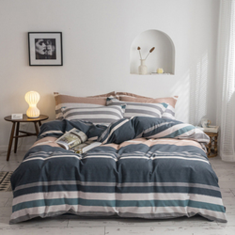 Single Double Bed Custom Print Bedding Set, Autumn And Winter Design Cotton Sanding Bed Sheet Sets/