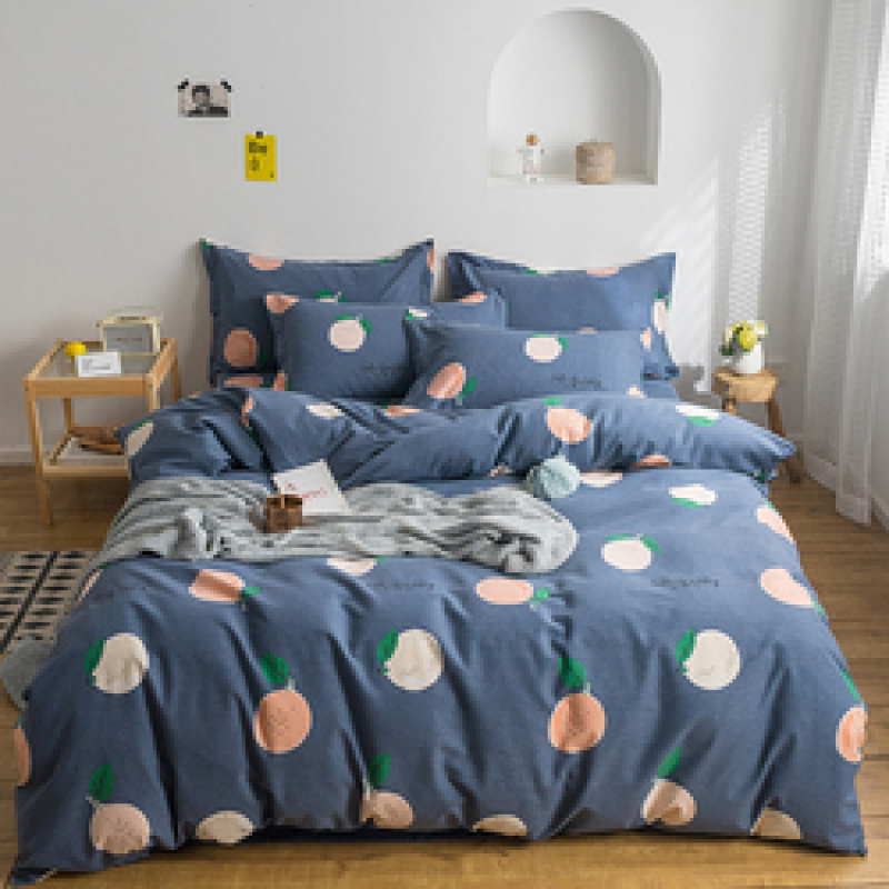 Single Double Bed Custom Print Bedding Set, Autumn And Winter Design Cotton Sanding Bed Sheet Sets/