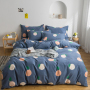 Single Double Bed Custom Print Bedding Set, Autumn And Winter Design Cotton Sanding Bed Sheet Sets/